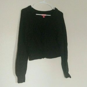 ELLE black lace cropped cardigan